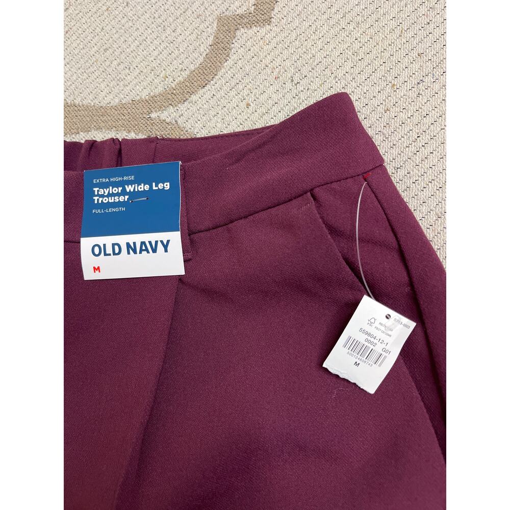 Old Navy Extra High Rise Taylor Wide Leg Trouser, Cherry Bark, size medium, NWT - Picture 11 of 15